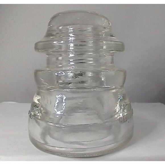 Vintage Hemingray #45 Made in USA 7-48 Clear Glass Insulator _ read description - Picture 3 of 8
